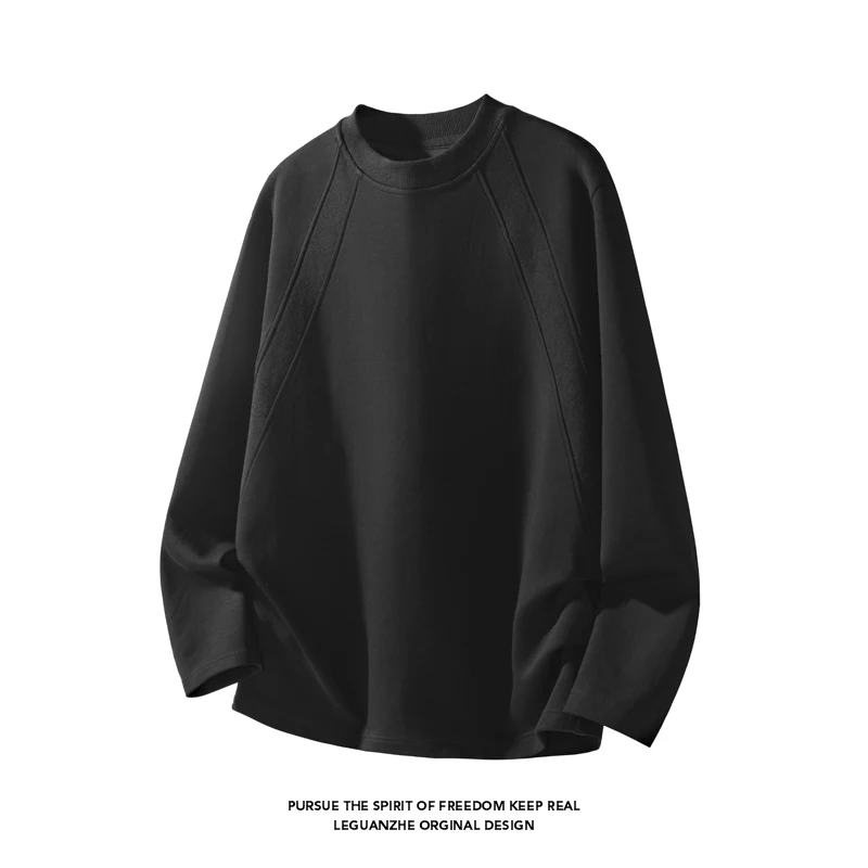Men'S Fashion T Shirts - Kaos Pria Lengan Panjang Raglan Kerah