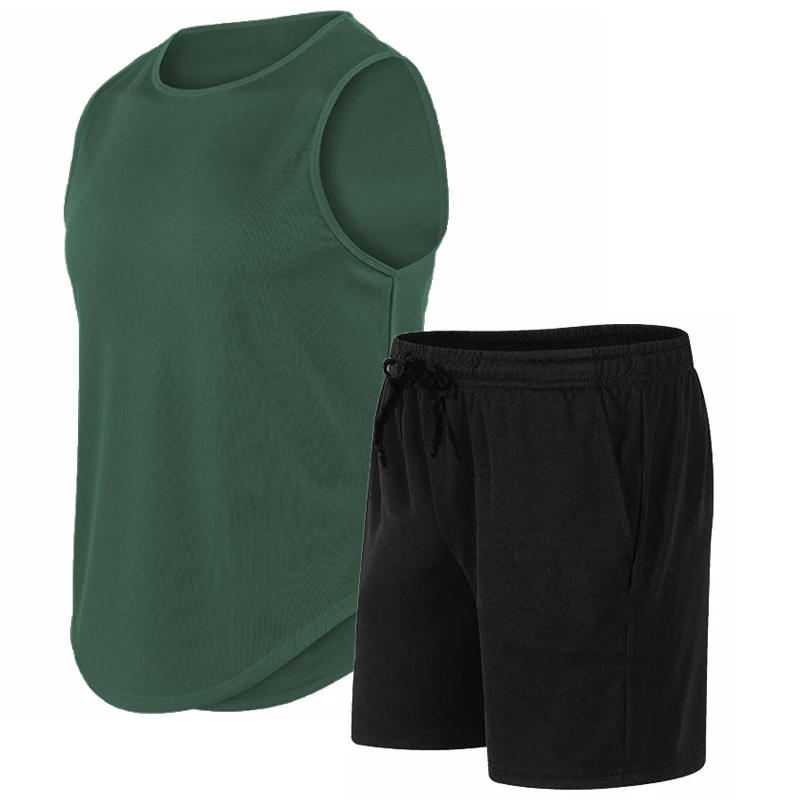 Setelan Kaos Tanpa Lengan Lehe - Mens Fashion Summer ulasan dan harga