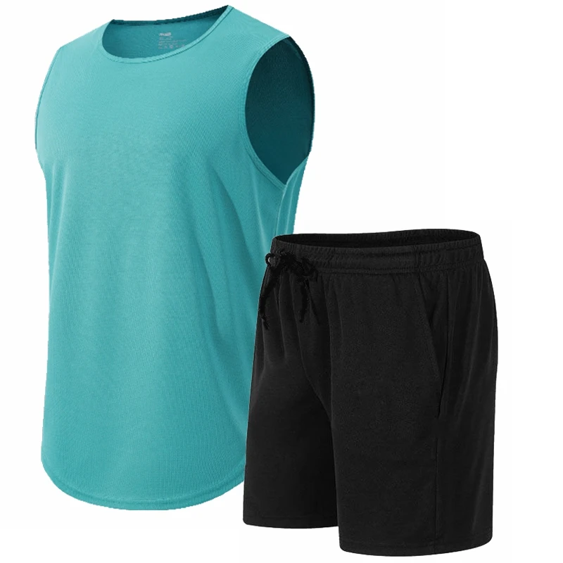 Setelan Kaos Tanpa Lengan Lehe - Mens Fashion Summer ulasan dan harga