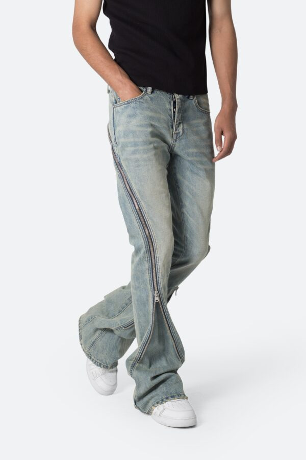 Celana Jeans Denim Model Flare - Men'S Fashion Grey Jeans ulasan dan harga